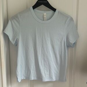 Lululemon Powder BlueClassic-fit cotton blend Tshirt Size4